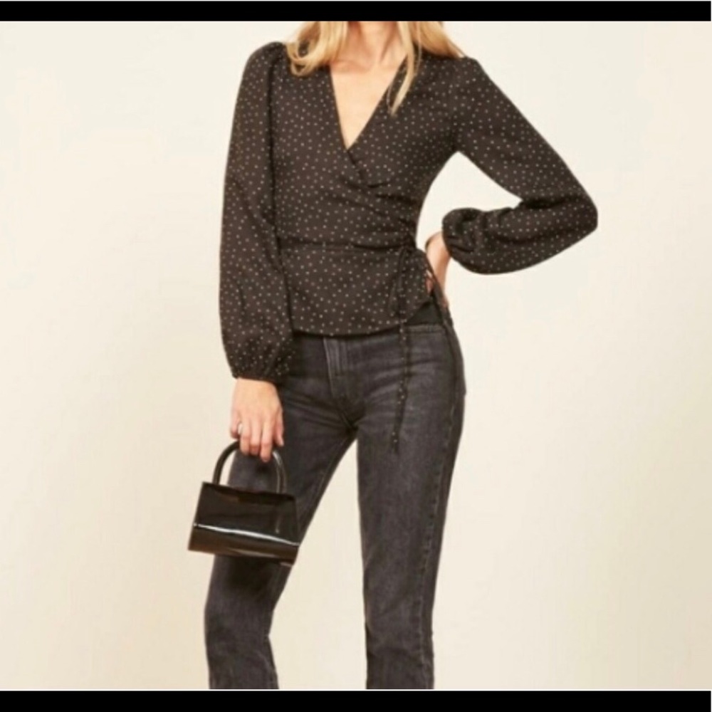 Reformation Alaina Wrap Top